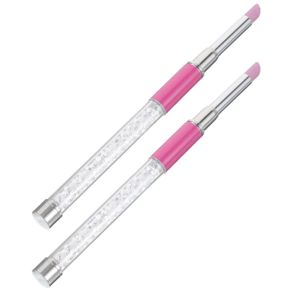 

2 Pcs Nail Polishing Pen Stick Sanding Nail File Polishing Pen Cuticle Remover Durable Tip Manicure Pedicure Tool Home Salon Use