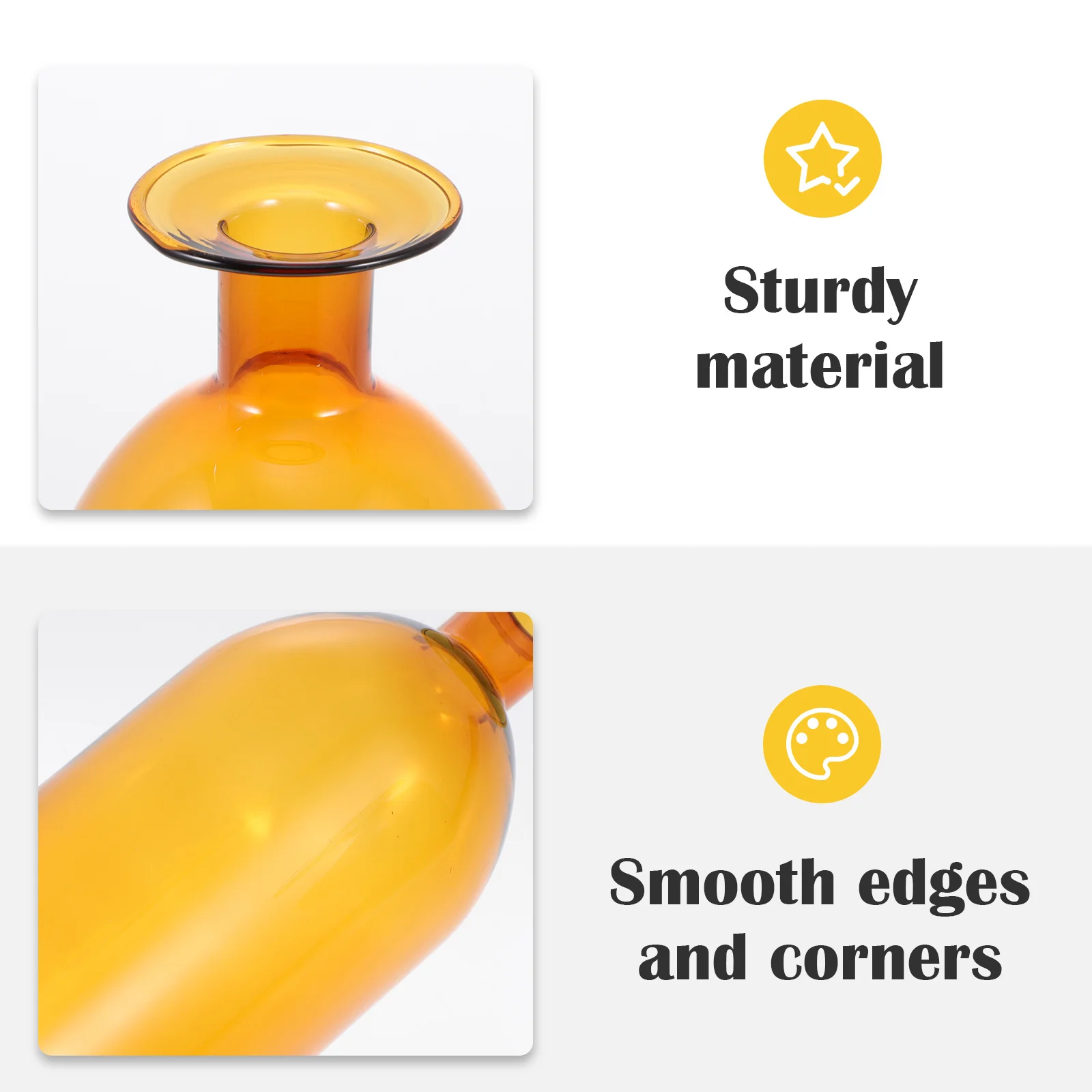 

1Pcs Colored Glass Flower Hydroponic Vase Desktop Decoration Home Floral Container Glass Vase Home Flower Holder