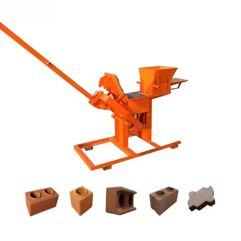 

Good stuff 2-40 interlocking manual compressed earth clay brick price hand press brick making machine