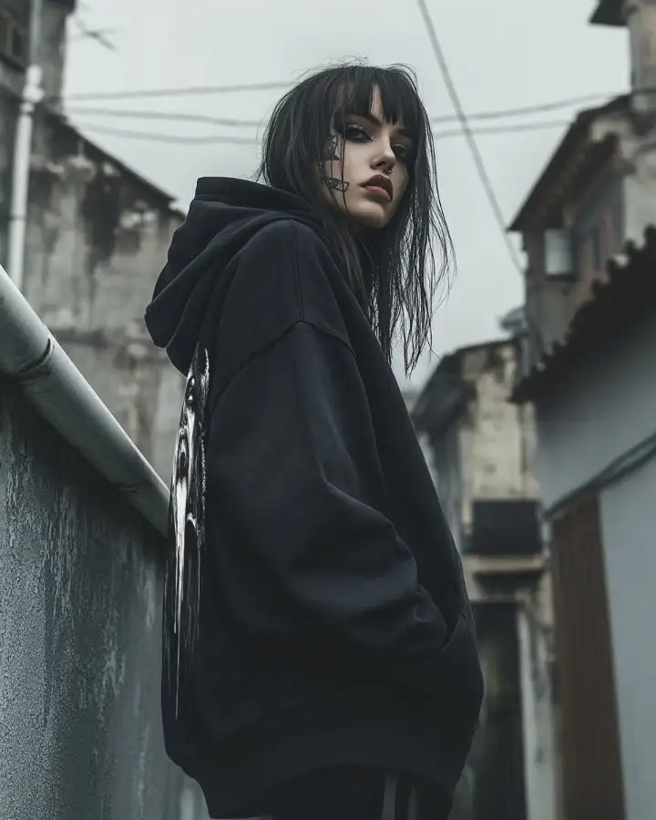 Herren-Hoodie mit Gothic-Teufelshorn-Motiv, Damen-Print mit Horror- und Dark-Art-Muster, Death-Metal-Punk-Streetwear, Herren-Oberteil – Detail 5