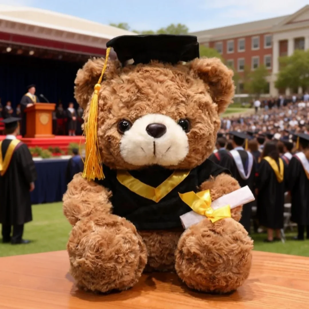Cute Graduation Teddy Bear Plush Toy Bear Doll Stuffed Toy Stuffed Animal Boy Girl Students Birthday Graduation Gift