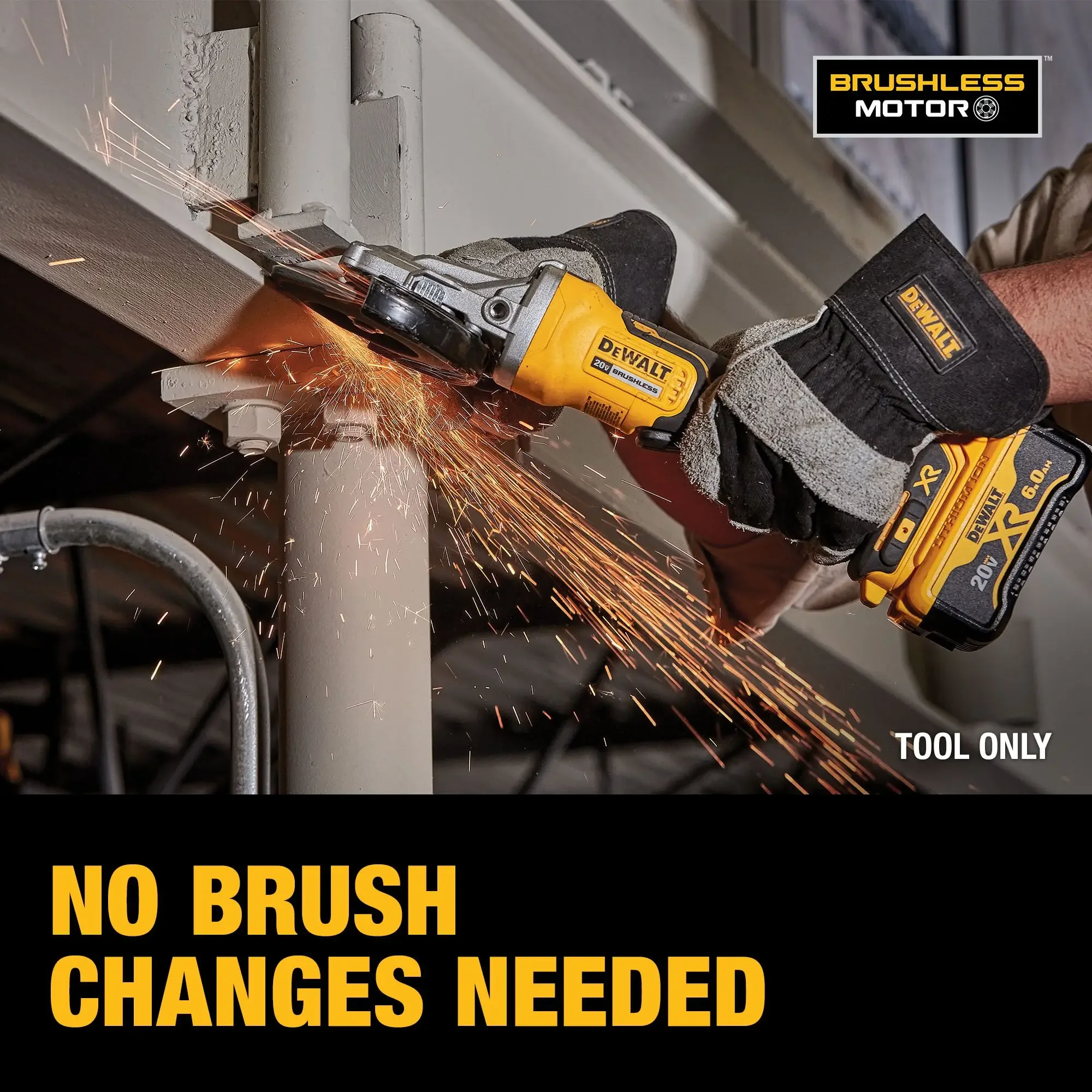 DEWALT DCG413FB Brushless Cordless Paddle Switch 125MM 5in. Angle Grinder 20V Lithium Power Tools