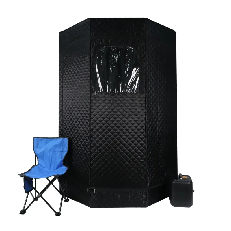 

Full Body Relaxation Pentagon Home Wet Steams Sauna Rooms 3L Foldable Infrared Sauna Tent Indoor Spa Portable Steams Sauna