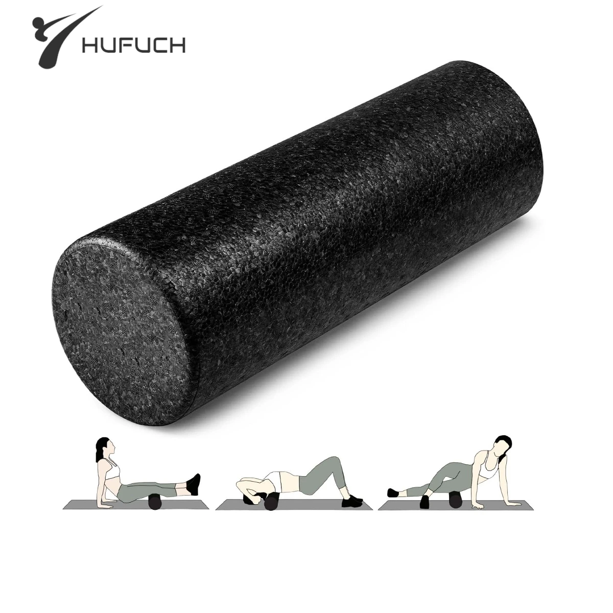 High Density Foam Rollers Firm Full Body Athletic Massage Tool for Back Stretching Yoga Pilates Post Workout Muscle Recuperation