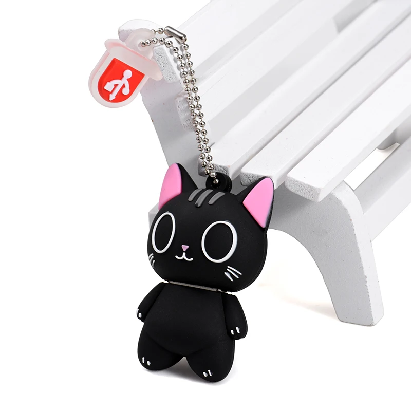Mini Cartoon USB Flash Drive 128GB 64GB 32GB Cute Cat Pen Drive Key Chain Memory Stick Gifts For Children 16GB For Laptop U Disk - view 6