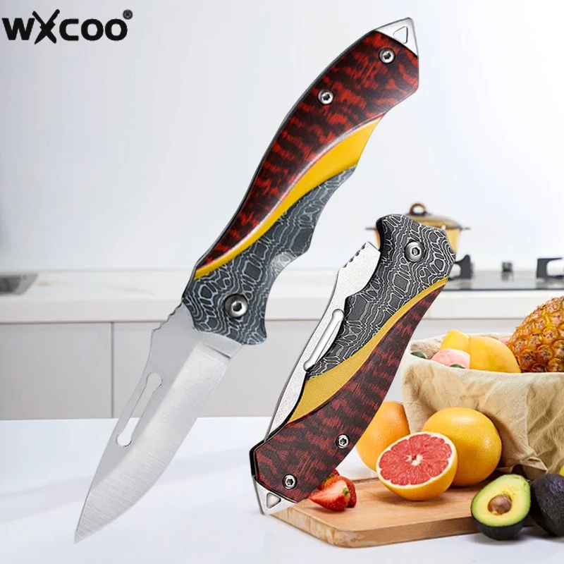 سكين جيب قابل للطي من الفولاذ المقاوم للصدأ، مقشرة فواكه، قطاعة خضراوات، سكاكين مطبخ متعددة الوظائف لأدوات الطبخ المنزلية #1
