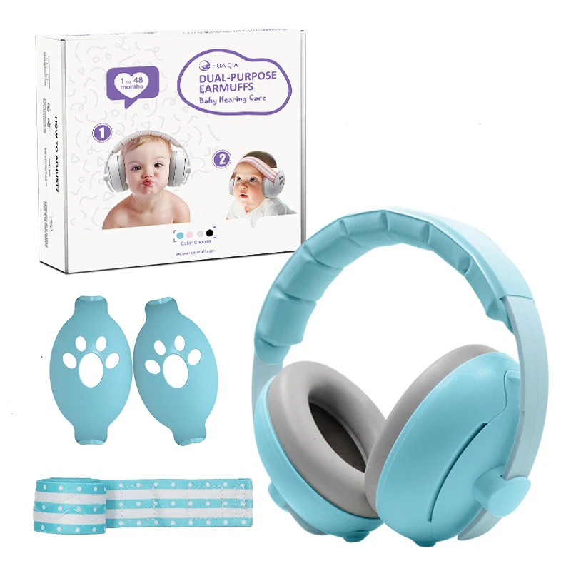 2-in-1 Convertible Design Baby Earmuffs Noise Protection Headphones For Infant Toddlers Noise Reduction Earmuffs Improves Sleep