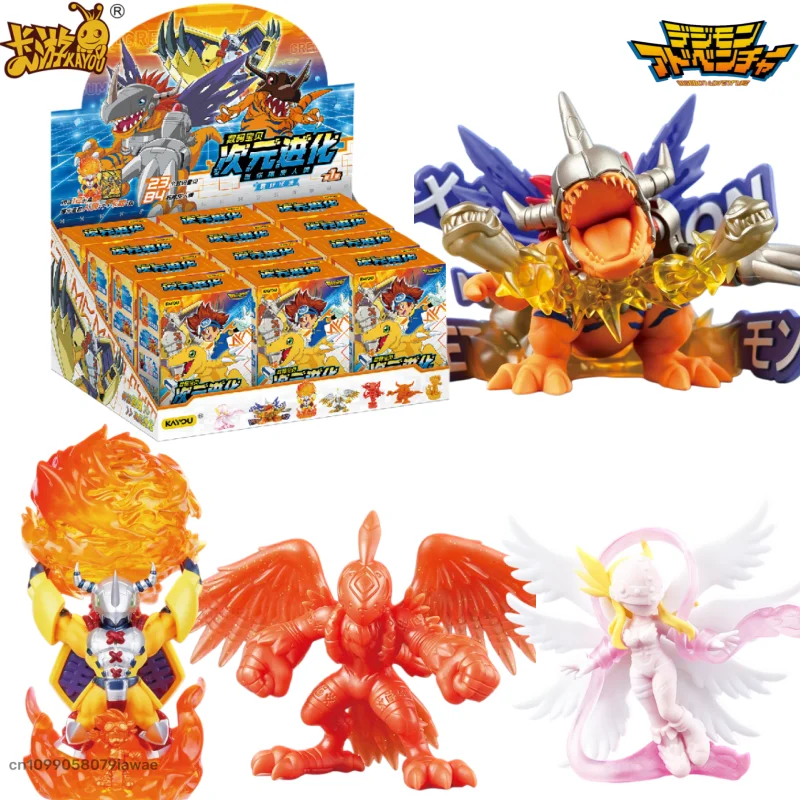 100% AUTHENTIQUE KAYOU Digimon Dimensional Evolution Series Mini Eraser Figures Vol.1, Figurines de collection Anime, Cadeau