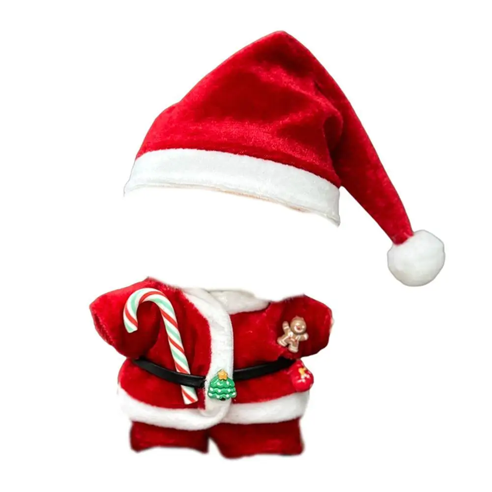 

17cm Dolls Christmas Clothes For Labubu V1/V2/V3 Festive Red Christmas Attire Christmas Deer Set Accessories For Gift
