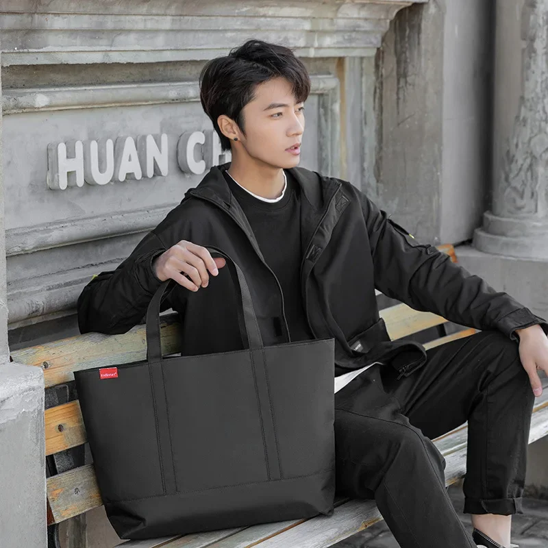 Sac à main Oxford Grill pour homme, fourre-tout japonais, sacs initiés à la mode, designer de luxe, grand étudiant, noir, homme, décontracté, main, 2022