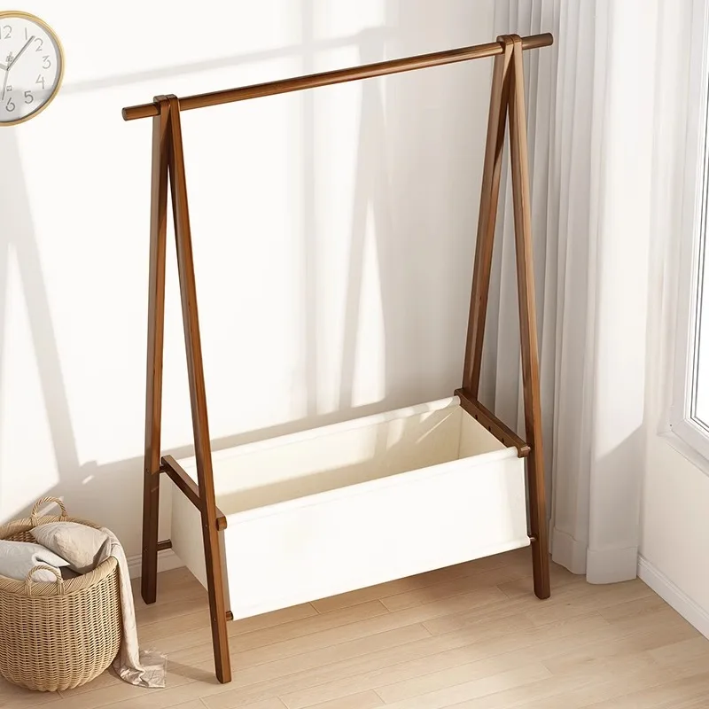 床置き式寝室用衣類ハンガー多機能シンプル衣類収納ラックルーム衣類ハンガーラック折りたたみ式デザイン