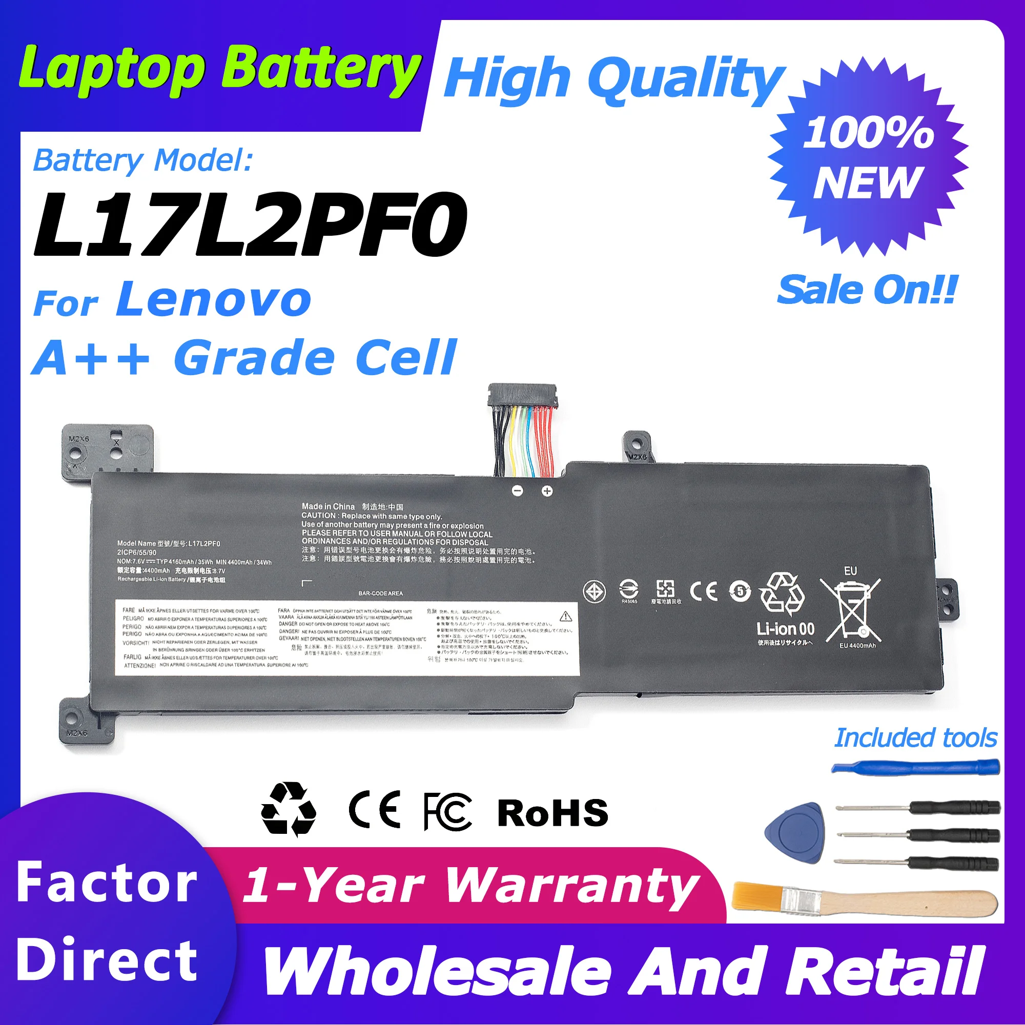 

L17L2PF0 Genuine Battery for Lenovo IdeaPad 320-14ABR series 320-15ABR 15IKB laptop battery 3980mah