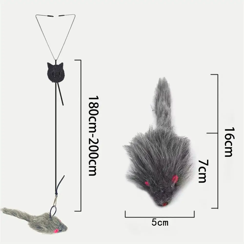 Hanging Door Cat Toy Retractable Elastic Plush Mouse Interactive Self Play Cat Teaser Toy Kitten Bouncing Mice Toy Pet Supplies