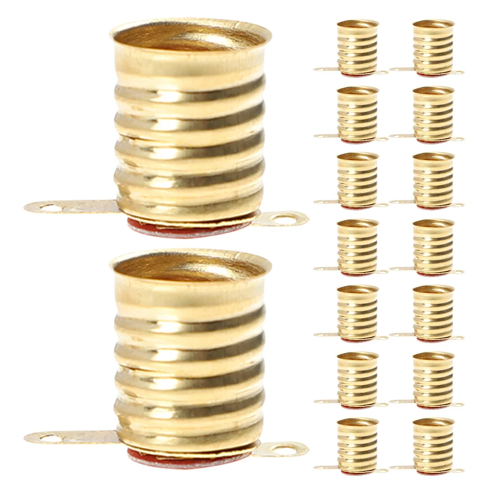 

30 PCS All Copper Lamp Holder Light Socket Base Bulb Adapter E10 LED Small Bulbs