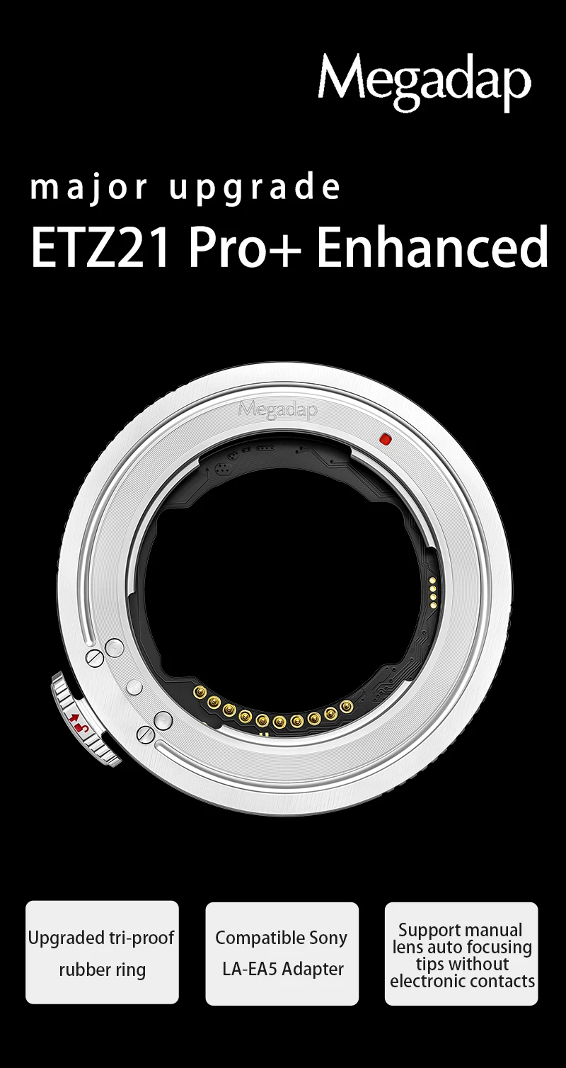 MEGADAP ETZ21 Pro+ Autofokus-Adapter für Sony E Tamron Sigma Objektive auf Nikon ZR ZF Z6II Z5 Z5IIC ZFC Z8 Z9 Z8 Z7 Z7II Z7 Z6II Z50 – Detail 1
