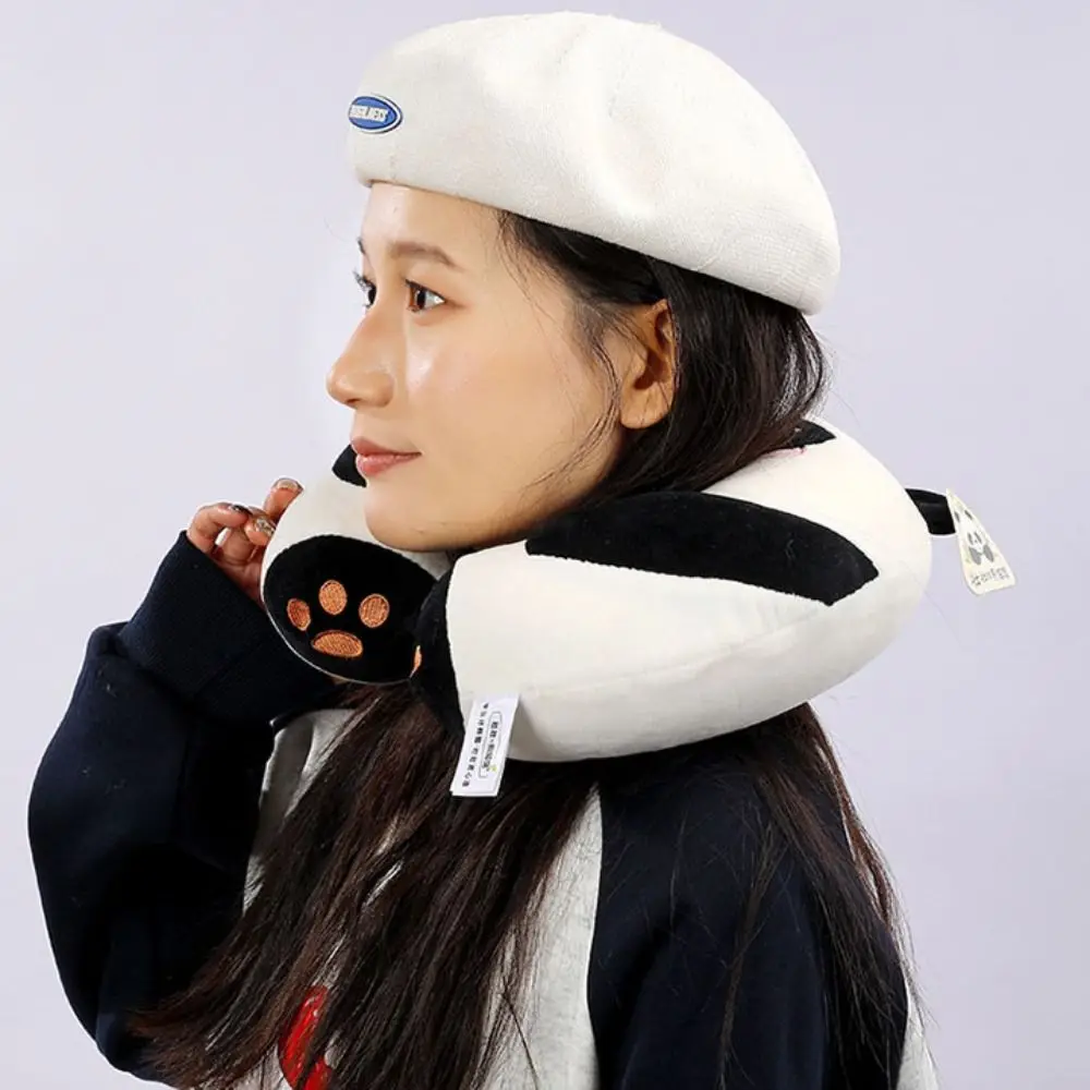 Marioneta de mano de felpa de Panda Kawaii, simulación de Panda suave, almohada de felpa para el cuello, guantes de 30cm, gorro de felpa de Panda, tiempo de historia