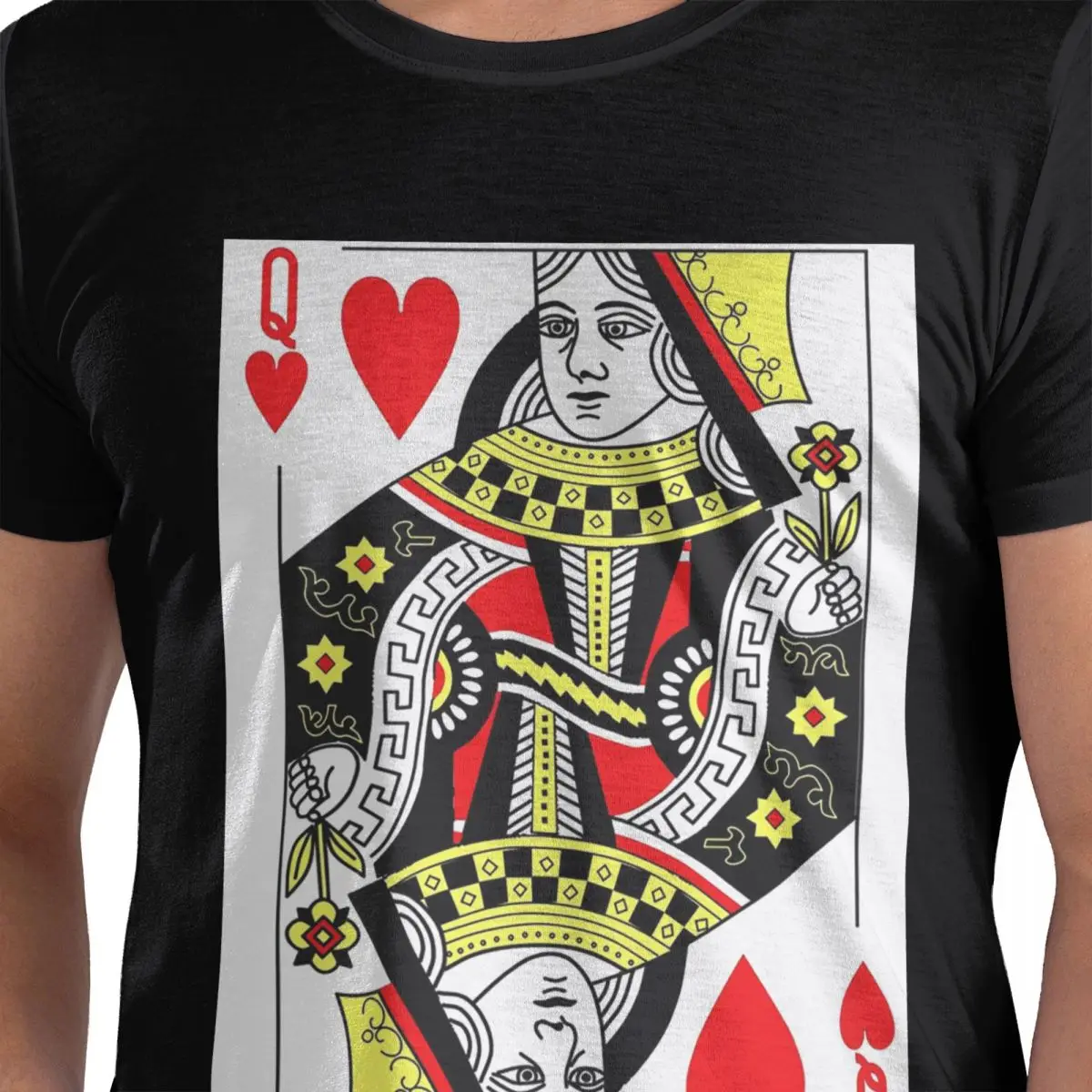 

Queen Of Hearts 100% Cotton T-Shirt Men's Oversized T Shirts Men O-Neck Short Sleeve S-6XL