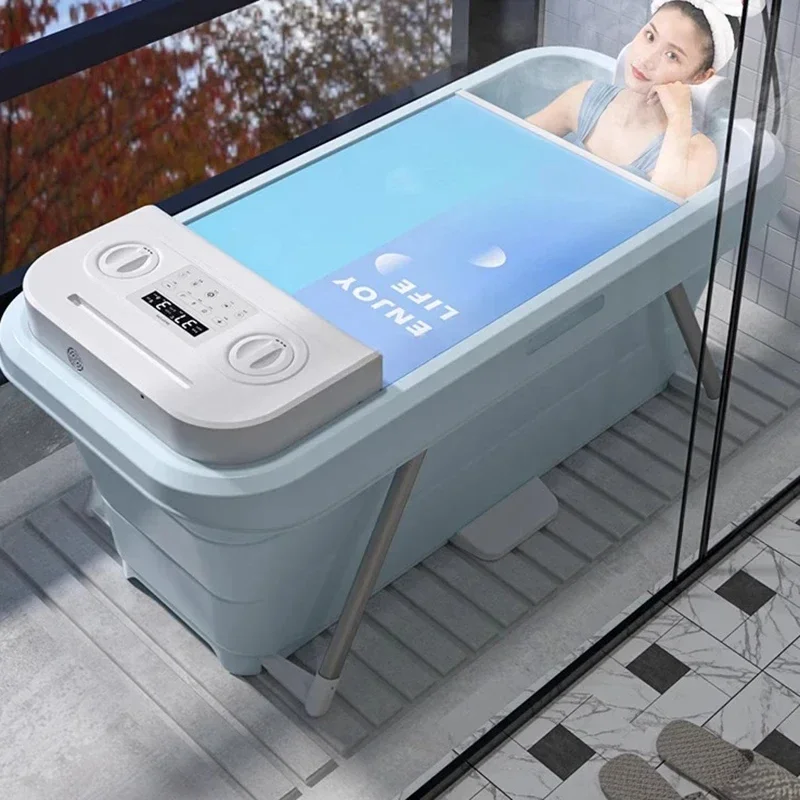 

Mobile Bath Portable Pedicure Foot Bowl 151Cm Adult Bathtub Oversized Foldable Comfortable Inflatable Spa Bathroom Products