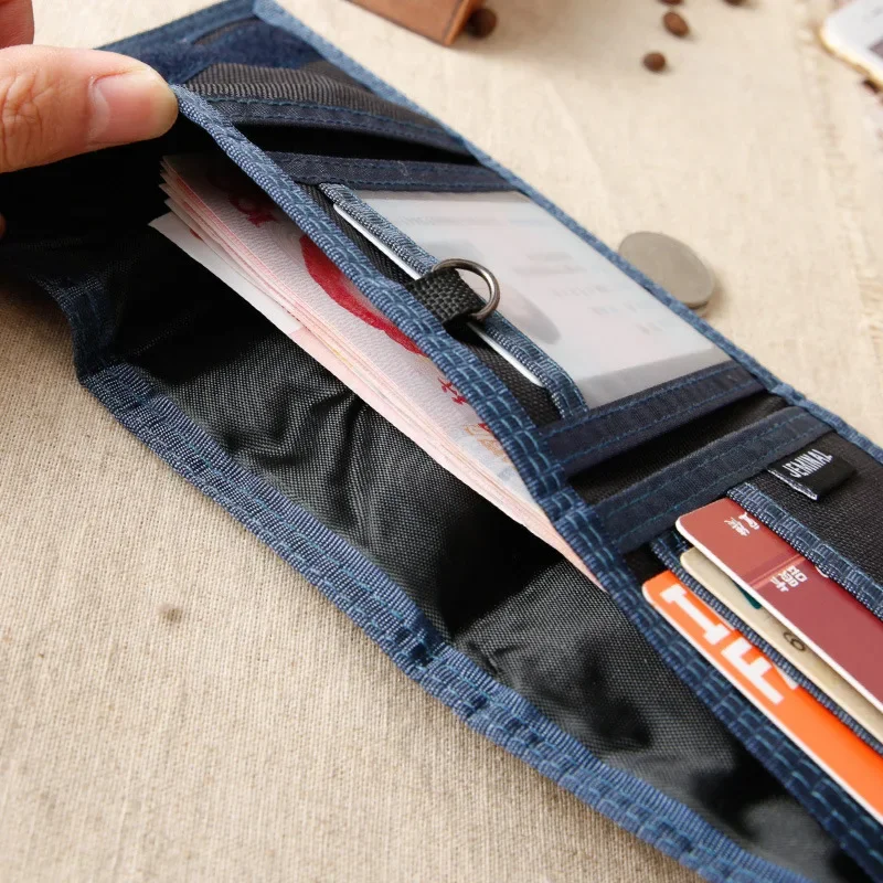 Fashion Male Purses Canvas Wallet ID Cards Holder Mens Short Wallets Fold Money Bags Zipper Change Coin Purse Pocket Notecase