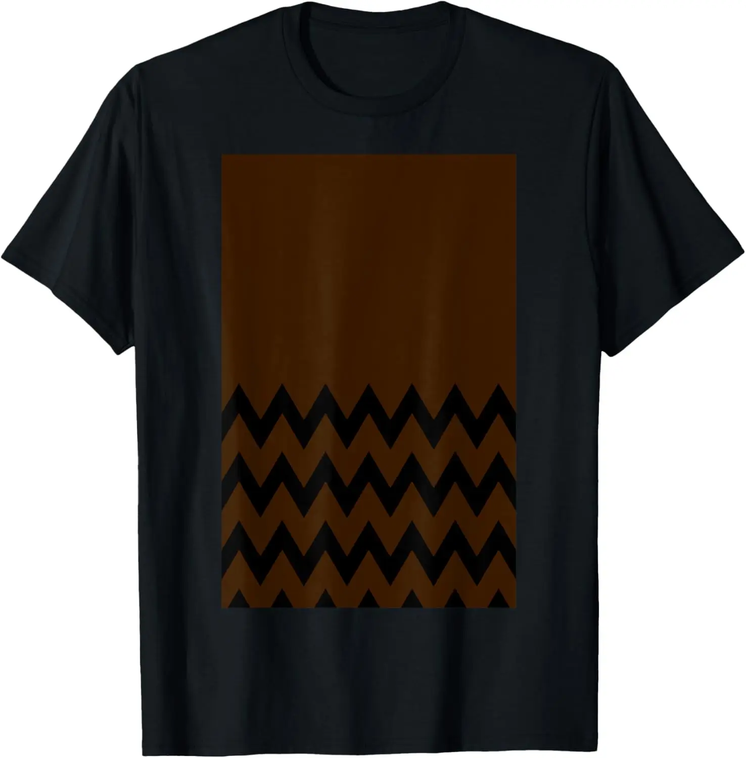 

Футболка RETRO ZIGZAG CHEVRON с узором коричневого и черного цвета