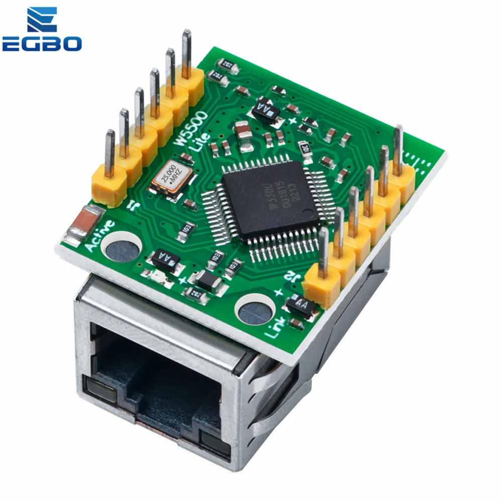 EGBO W5500 Chip New SPI to LAN/ Ethernet Converter TCP / IP 51 / STM32 microcontroller program over