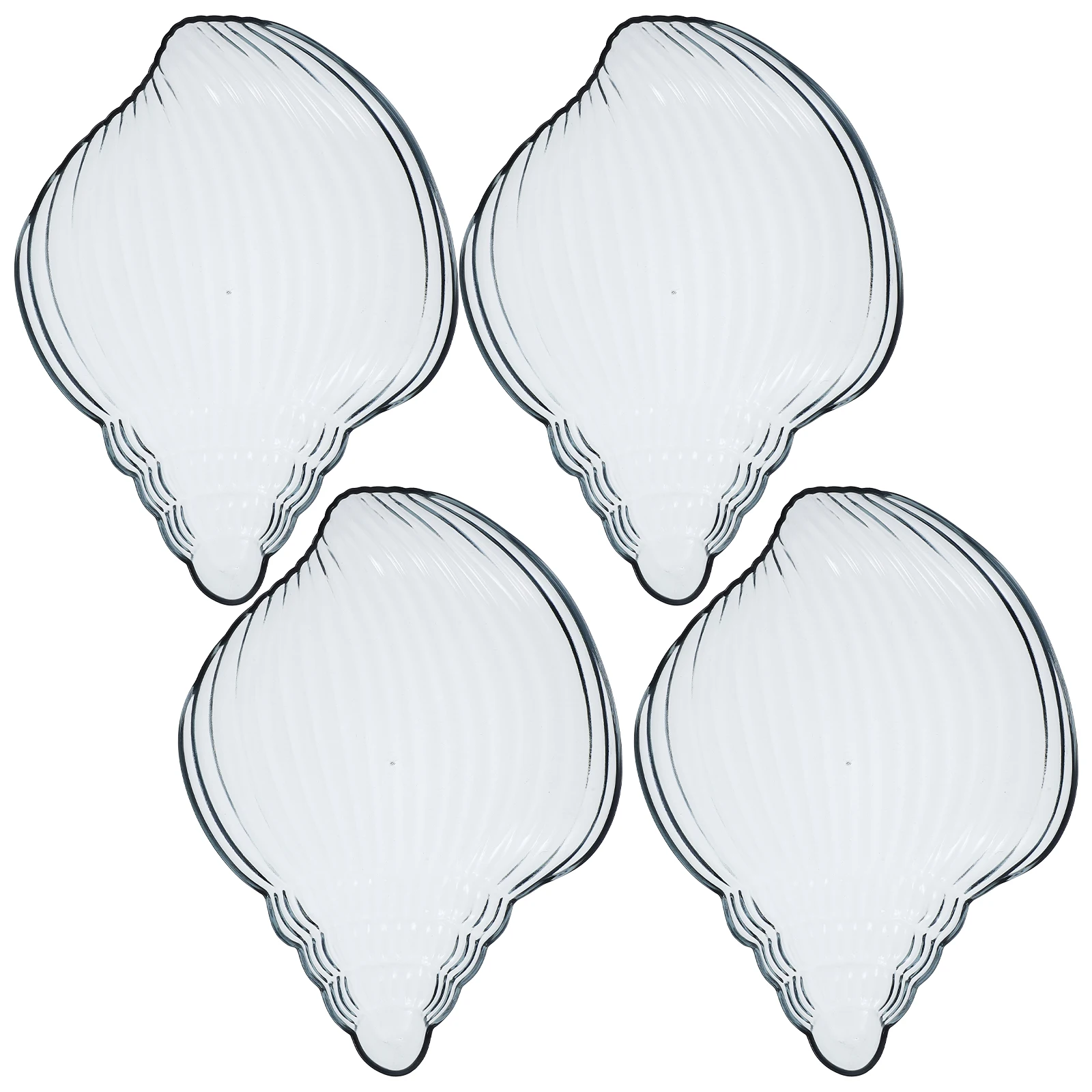 

4pcs Dried Fruit Storage Tray Snack Serving Plate Household Plastic Multi-Purpose Dish Round Compact Lightweight Sturdy