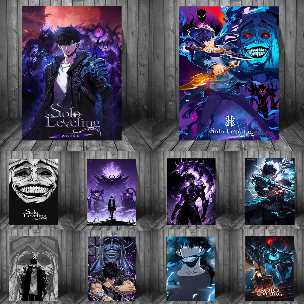 Solo nivelado coreano Pop Anime HD alta calidad fresco carteles coloridos sala de juegos decoración del hogar regalos y murales de pared pinturas en lienzo