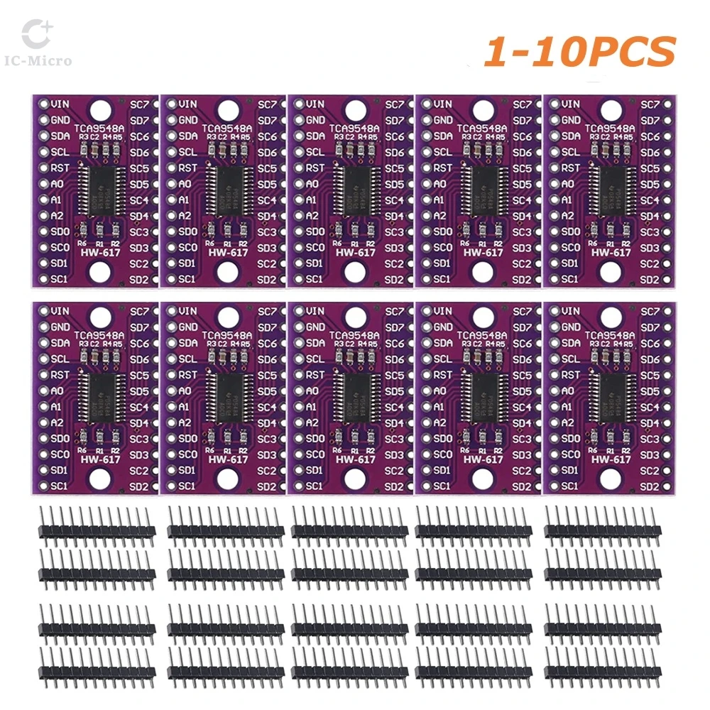 XCW 1/5/10PCS TCA9548A I2C IIC Multiplexer Breakout Board 8 Channel Expansion Board for Arduino