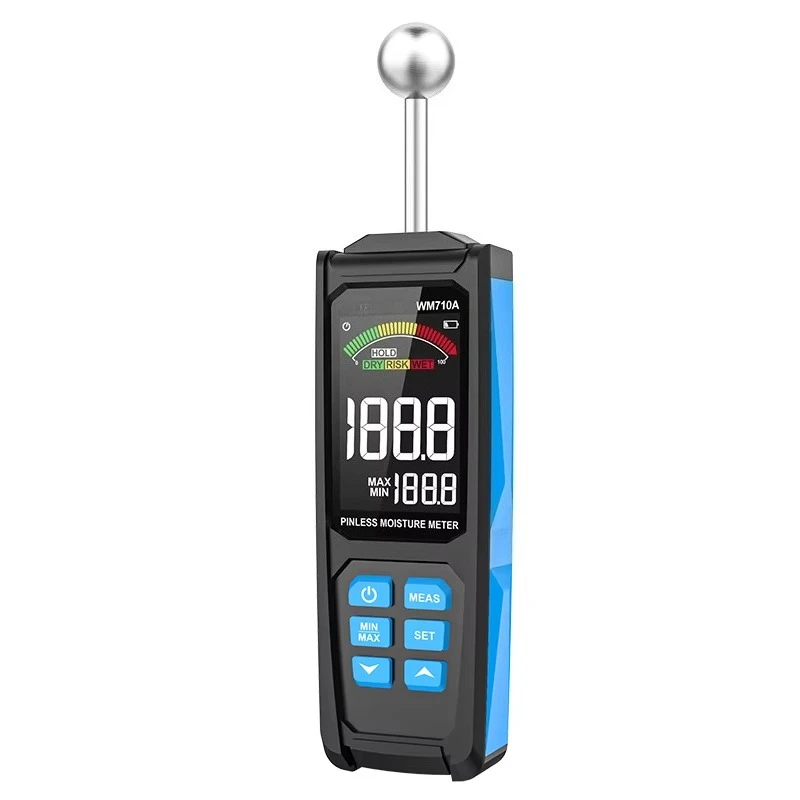Non-invasive Digital Ball Probe Mositure Meter Wm710A Pinless Moisture Detector Digital Pinless Moisture Tester