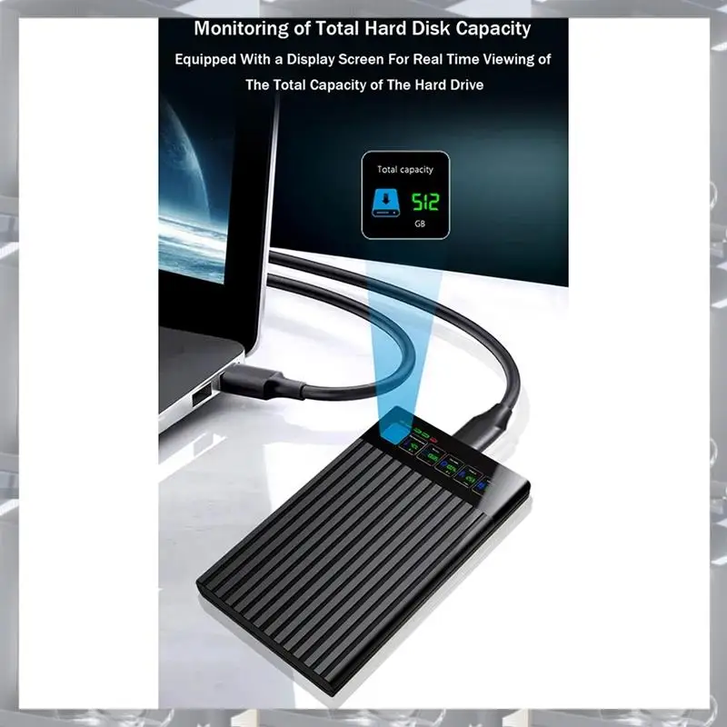 ホットセール-2.5インチ HDD エンクロージャ SATA から USB3.1 外付けハードドライブケース 6Gbps HDD SSD ハードドライブエンクロージャ収納ケース PC 用、2