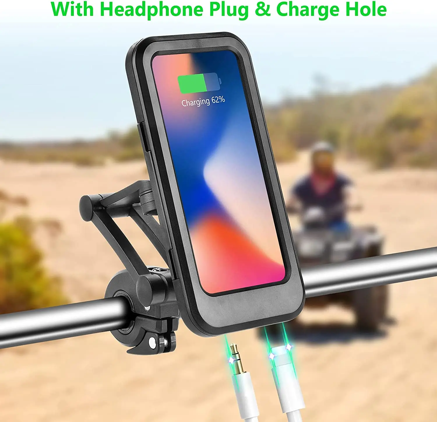 調節可能な携帯電話ホルダー,自転車またはオートバイのハンドルバー用のユニバーサル配置