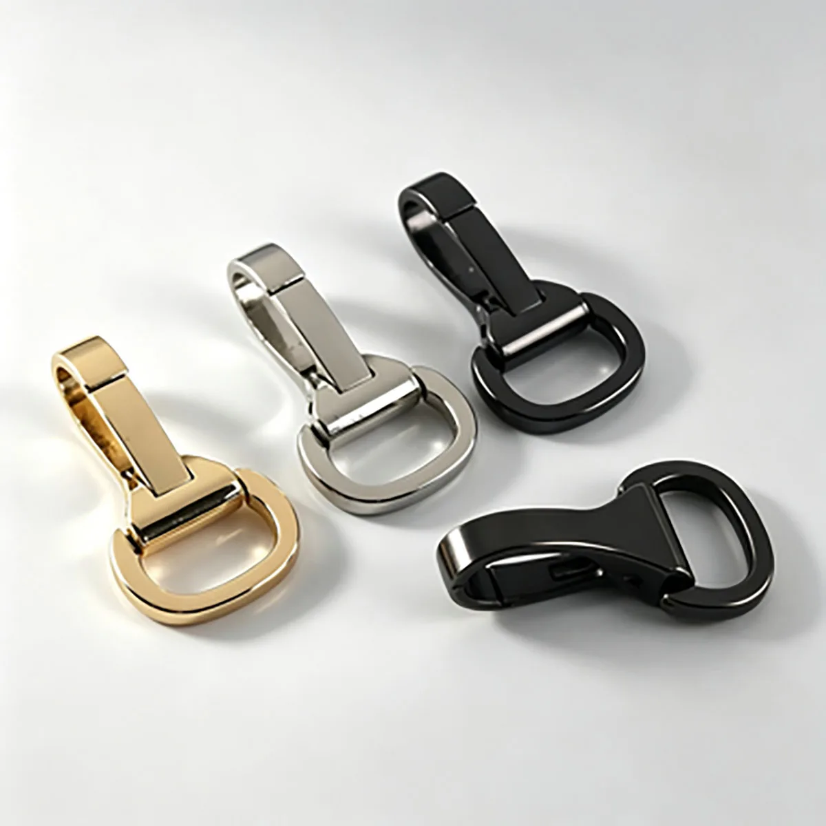 Metal Lobster Clasp Snap Hook, Spring Gate Carabiner Buckle for Keychain, Bag Strap & Belt DIY Accessories