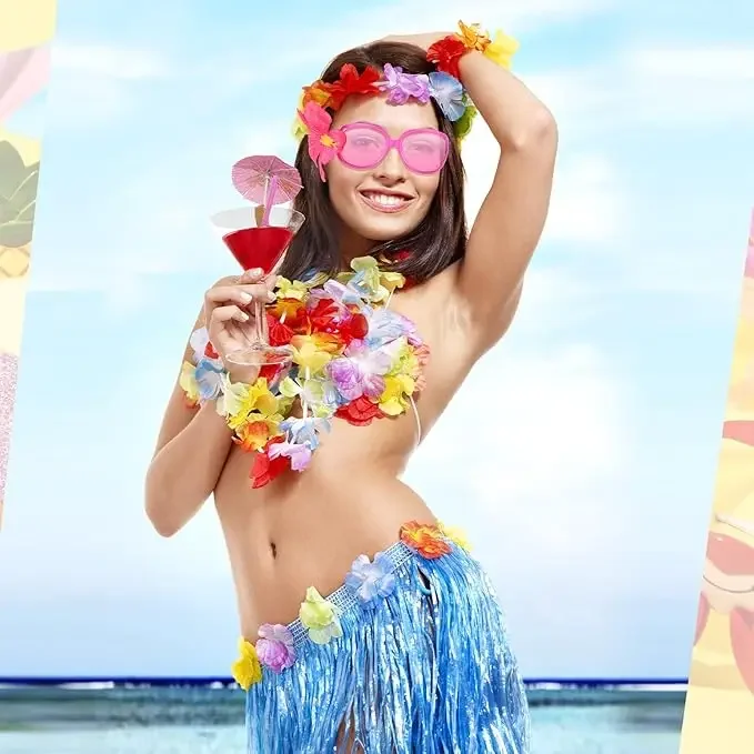 Lustiges Hawaii-Brillen-Set, Spaßige Sommer-Party-Requisiten, Hawaii-Strand-Themen-Party, Geburtstagszubehör, Dekoration – Detail 2