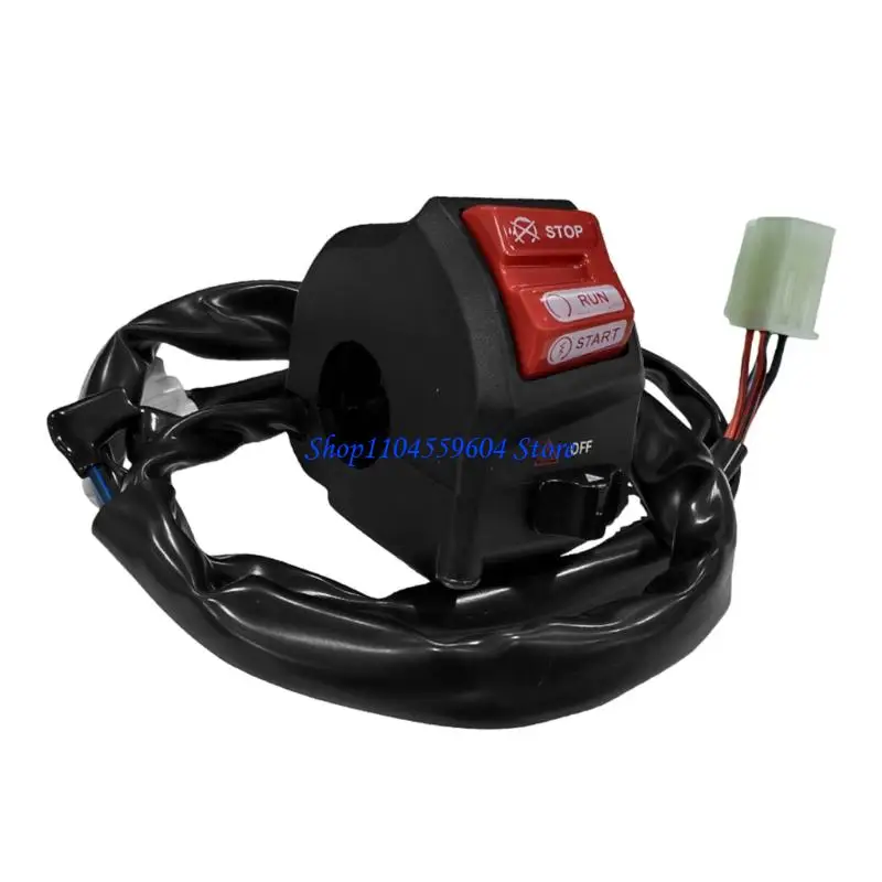 

12QM Strong ABS Motorcycle Start Stop Button Motorcycle Customizable On Off Switches Suitable for Multiple Bike Models