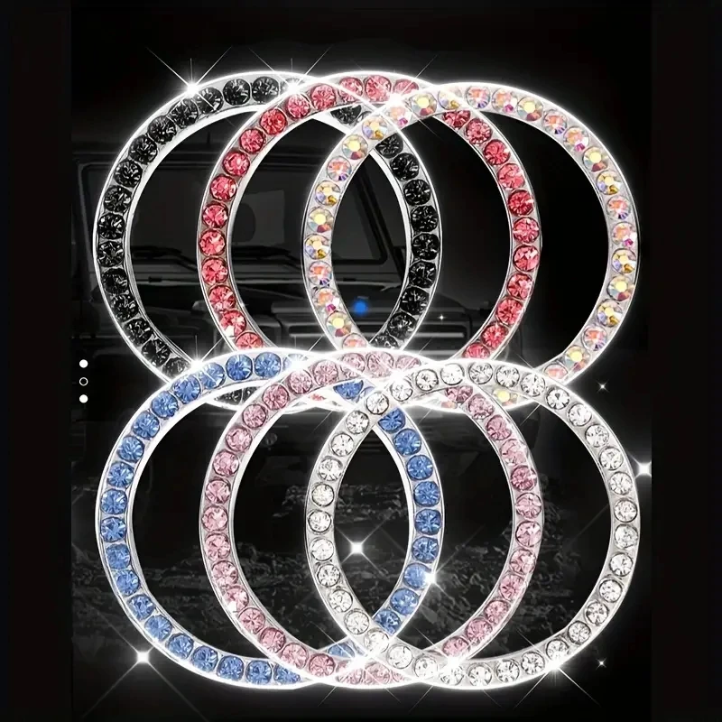 Das Auto startet den Zündungsring mit Strass- und Diamantverzierung mit einem Knopfdruck. – Detail 3
