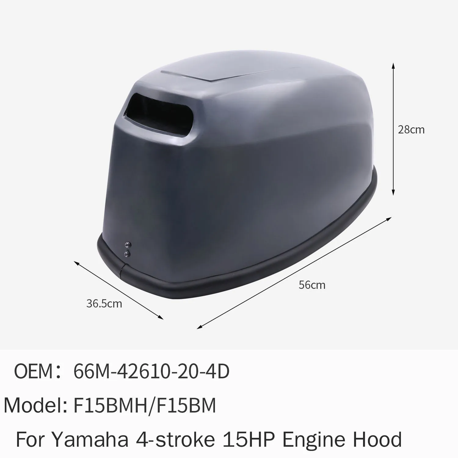 

Outboard Engine Housings Top Cover Engine Hood for Yamaha 4-stroke 15HP 66M-42610-20-4D F15BMH F15BM