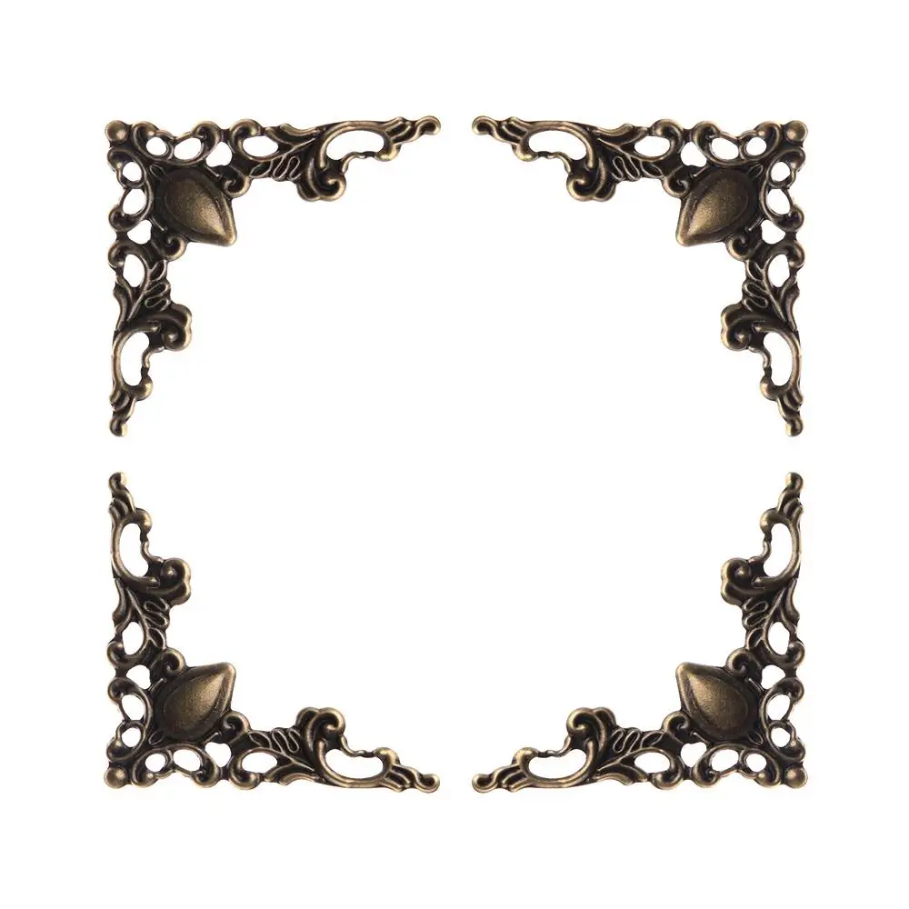 Gold 30PCS Furniture Protector Photo Frame Notebook Cover for Menus Decor Bracket Corner Bracket