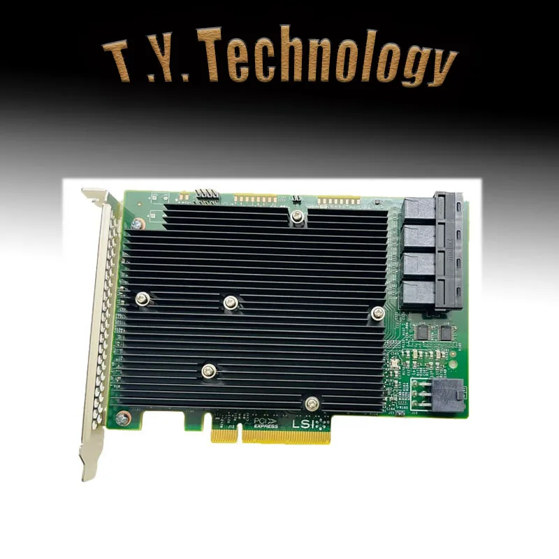 LSI 9300-16i 16포트 LSI00447 12GB/s 호스트 버스 어댑터 03-25600-01B+SFF-8643 케이블