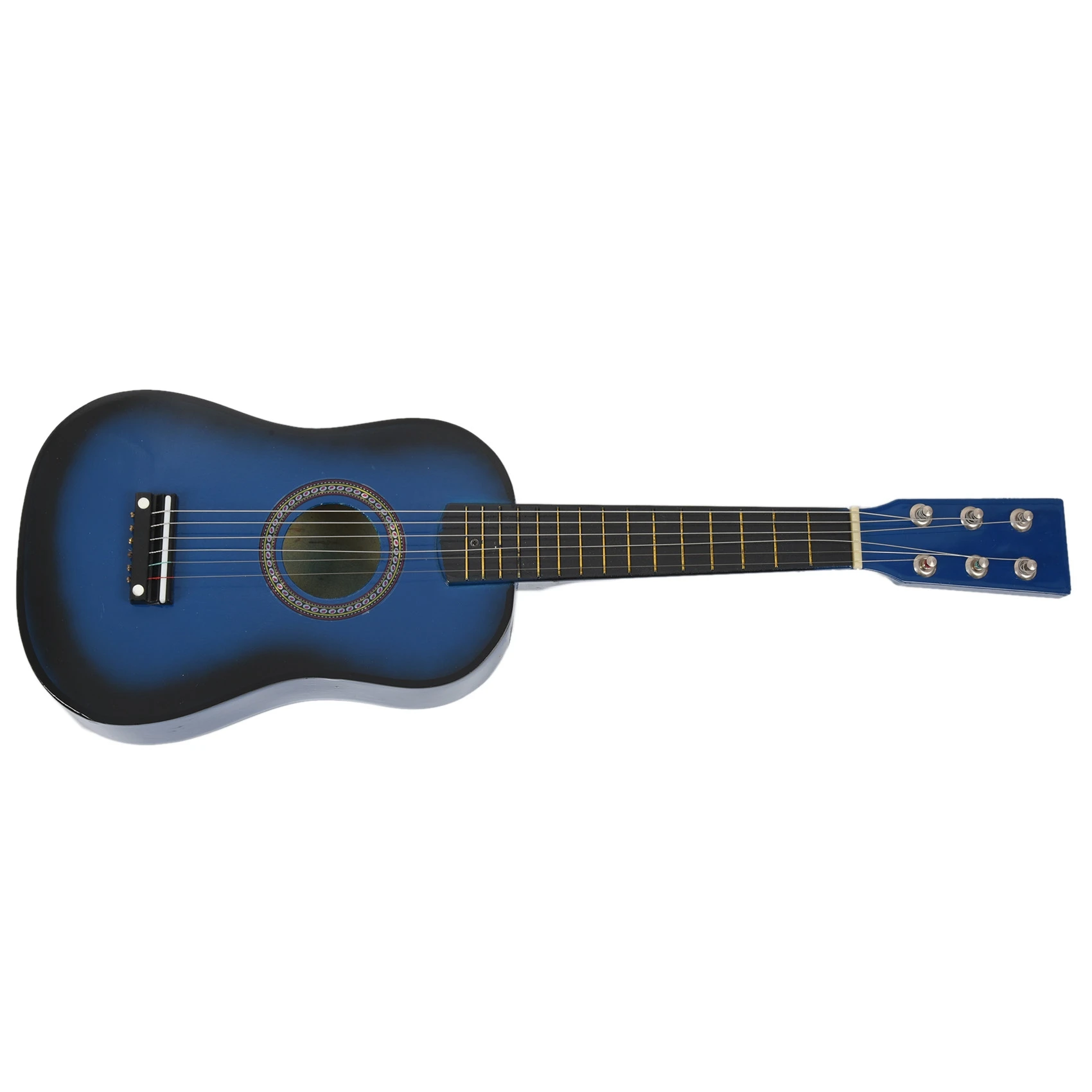 Mini 23 Inch Basswood 12 Frets 6 String Acoustic Guitar with Pick and Strings for Kids / Beginners(blue)