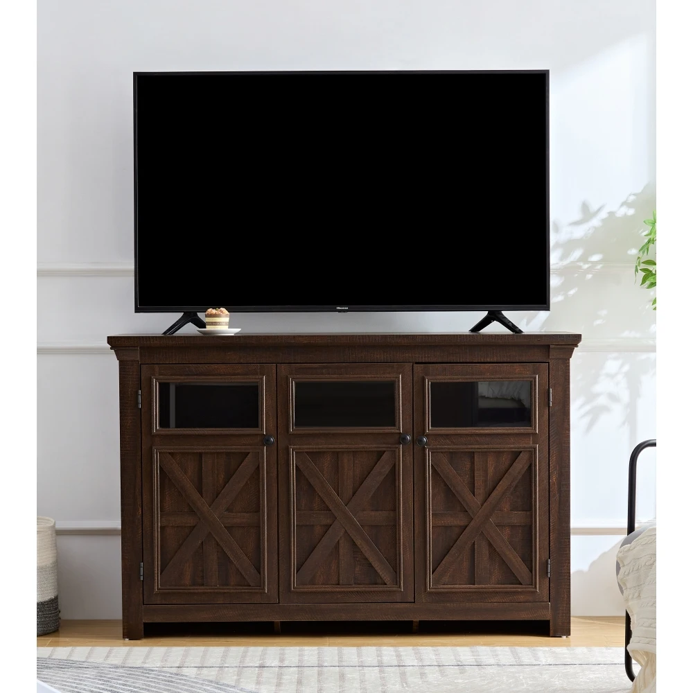 

Farmhouse sideboard self-service cabinet, storage cabinet with 3 doors, kitchen cabinet L68.35'*W15.35"*H34.65"