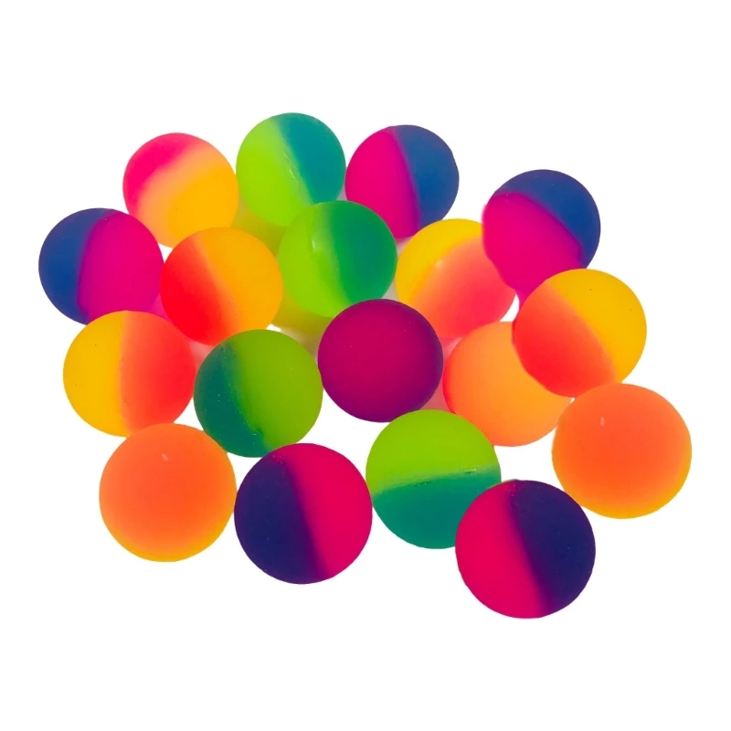 

Assorted Color Bouncy Sphere 20Pieces Rubber Toy for Kids Party Entertainment