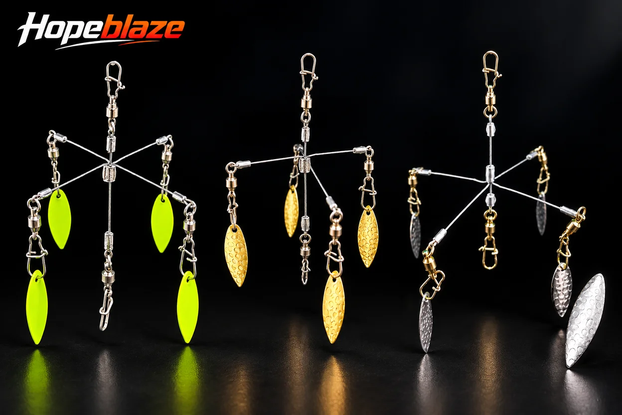 Hopeblaze Shroomz Micro Alabama Rig 5cm 3g Gold Silber Drahtköder Blade-Köder für Großen/Smallmouth Spotted Bass Feinfühligen Fischerei – Detail 1