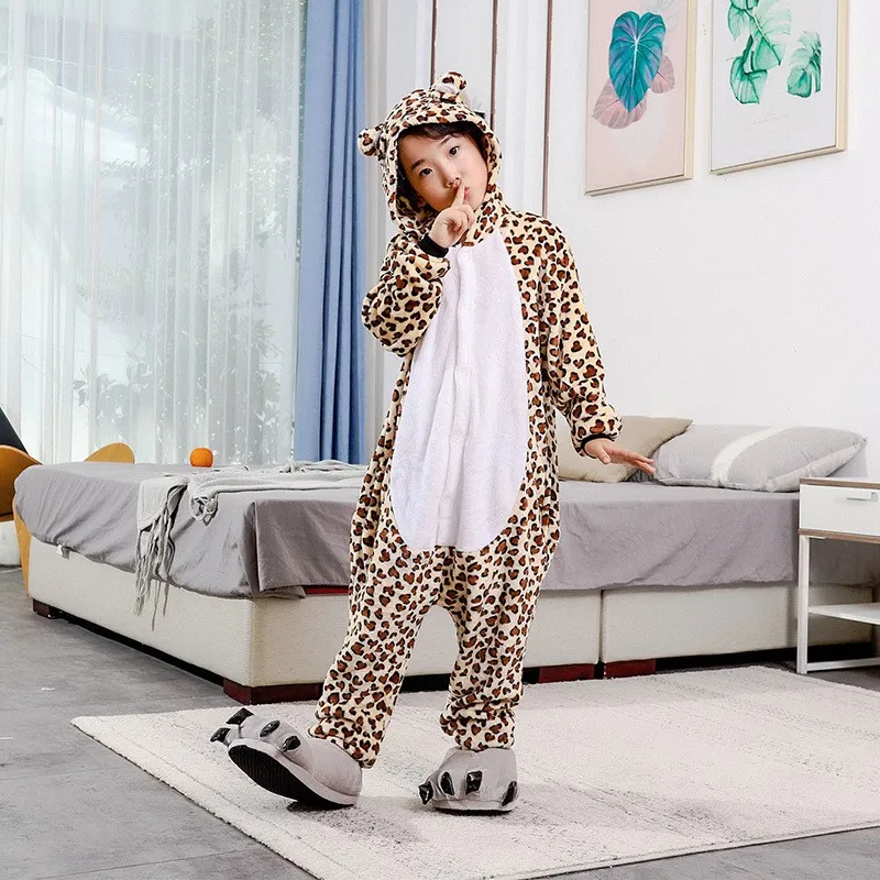 New adult and children cheetah costume Halloween animal costume Leopard parent-child costume party drama costume