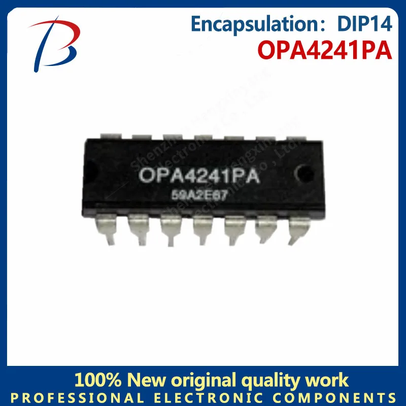 10PCS OPA4241PA package DIP14 single power micropower operational amplifier