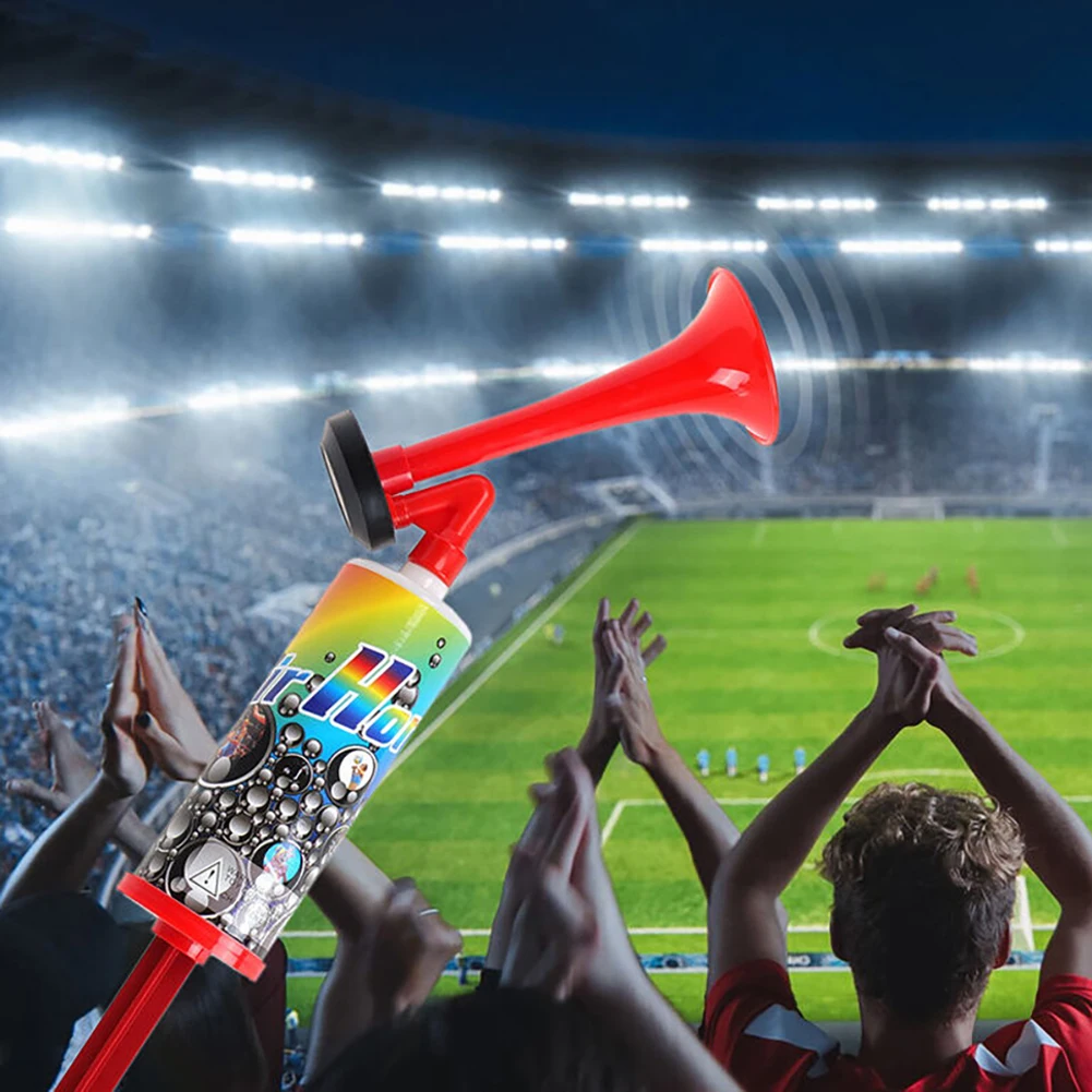 Football Stadium Horn Reusable Soccer Air Cheering Horn Mini Handpush Pump Air Horn for Boating Sports Events Birthday Parties