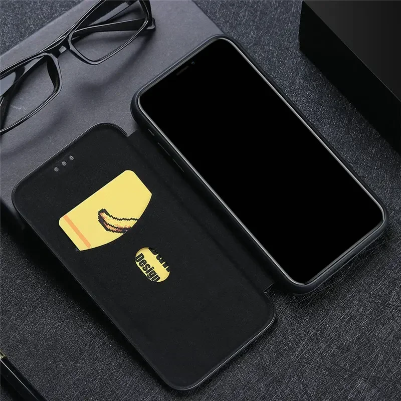 Realme GT 7 GT7 7T 5G Luxury Carbon Fiber Skin Leather Case Book Flip Magnet Full Cover For Realme GT7T GT 7 7T Phone Bags