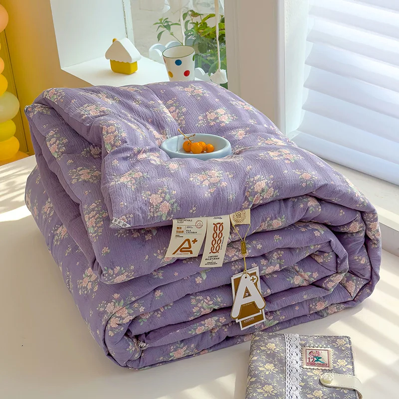 Cloudlike Breathable Double Layer Winter Comforter Duvet Thick Warm Quilt Single Double King Queen Bedding Gift Comforter