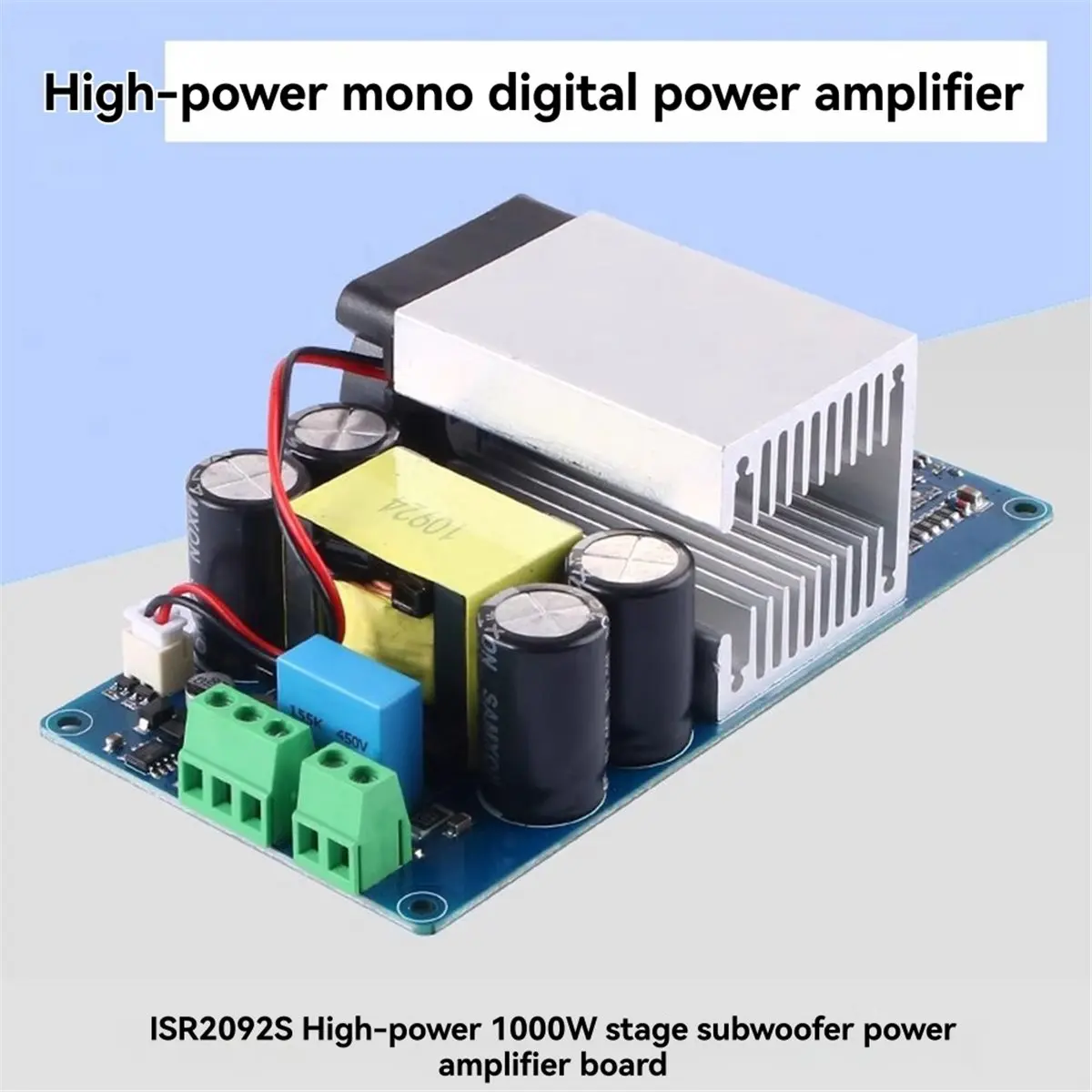 AT42 1000W HiFi Class D Digital Power Amplifier Board IRS2092S Mono Channel Sound Amp for 2-8ohm Home Speaker Subwoofer