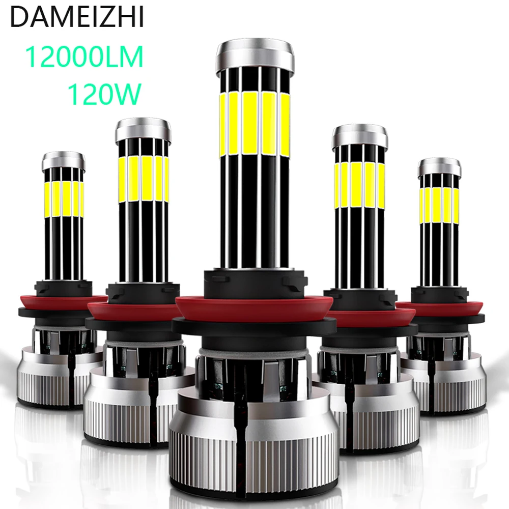 

H4 H1 H3 H7 H11 H8 H9 880 881 9005/HB3 H10 9006/HB4 9012 9004/HB1 9007/HB5 9008/H13 Car LED Headlights Bulb 120W 12V Ten-sided