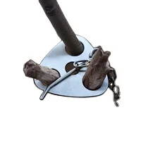 Camping Tripod Board, Turn Branches into Campfire Tripod, Stainless Steel Campfire Support Plate with Adjustable Chain